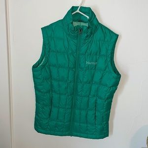 Marmot teal down vest size small